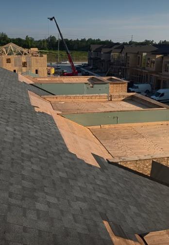 Pickering New Townhouse Block Flat Roof Deck
