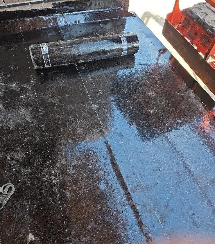 Asphalt Primer and Torch-On Roll Staging in Markham